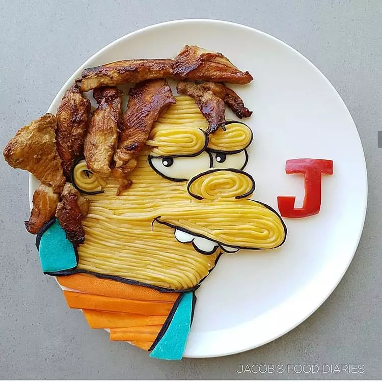 Kreasi makanan bentuk tokoh kartun ini keren Instagram/ @jacobs_food_diaries Kreasi makanan bentuk tokoh kartun ini keren Instagram/ @jacobs_food_diaries