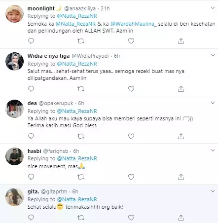 aksi Natta Reza bagi sembako  Twitter aksi Natta Reza bagi sembako  Twitter