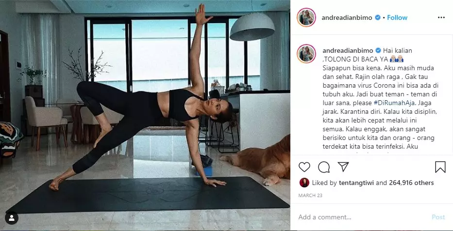 5 fakta andrea sembuh Instagram