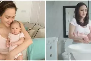 8 Momen Shandy Aulia mandikan sang anak ini curi perhatian