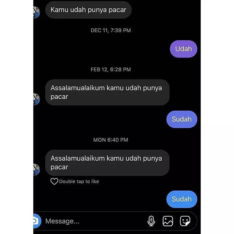 chat WA lucu niatnya modus © 2020 instagram.com