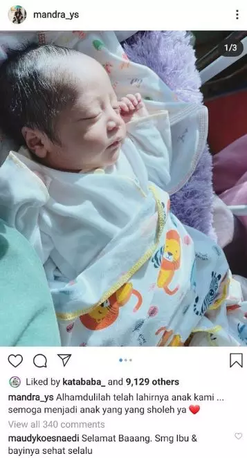Sudah berkepala lima, Mandra dikaruniai anak ketiga Instagram
