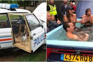 10 Potret modifikasi mobil jadi barang keren, ada kolam renang