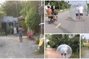 10 Momen lucu menjaga jarak ini bikin susah nahan tawa