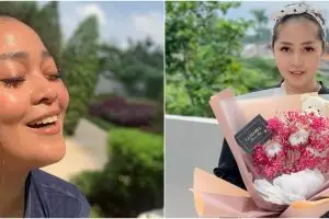 Foto bareng keluarga Gracia Indri, pria bule jadi sorotan