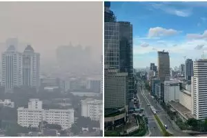 10 Penampakan langit Jakarta di masa isolasi corona ini beda banget