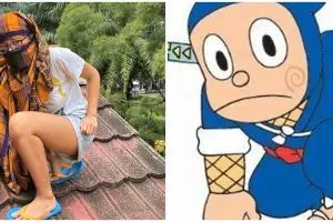 Gaya 5 seleb berjemur pagi hari ini kocak, ada jadi Ninja Hattori