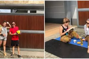 7 Gaya Ayu Ting Ting berjemur di rumah, dari yoga hingga berenang