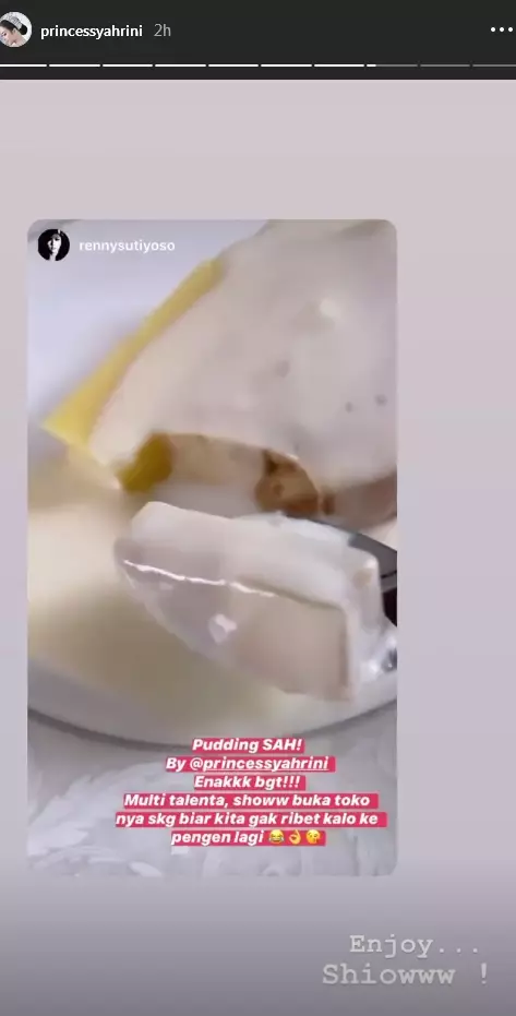 Reaksi manja Syahrini bikin vla puding Instagram