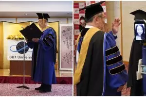 Pandemi corona, kampus di Jepang gelar wisuda online pakai robot