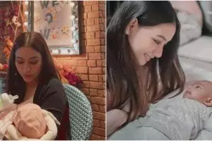  Jadi ibu baru, ini 8 momen Adzana Bing Slamet asuh bayinya