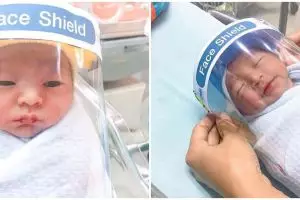 Cegah corona, bayi lahir di negara ini dipasangi pelindung wajah