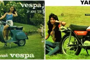 Penampakan 10 poster iklan jadul sepeda motor, simpel & menarik