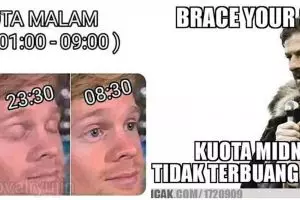 10 Meme kuota internet malam ini lucunya bikin ngangguk setuju