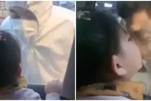 Momen balita bertemu ayahnya yang dipisahkan kaca ini penuh haru