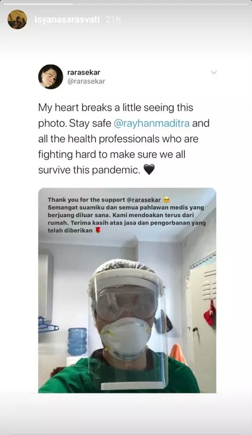 doa haru Isyana Sarasvati Instagram doa haru Isyana Sarasvati Instagram