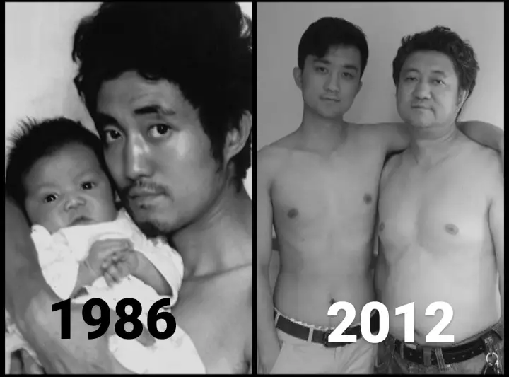 Potret transformasi 10 ayah dan anak Berbagai sumber Potret transformasi 10 ayah dan anak Berbagai sumber