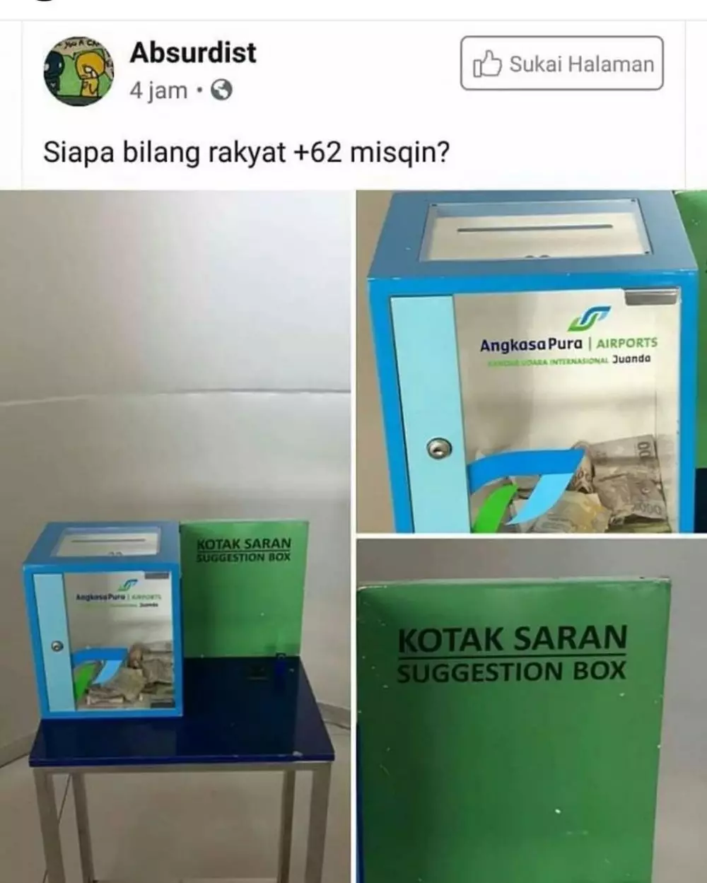 status FB lucu salah desain bikin ketawa © 2020 instagram.com