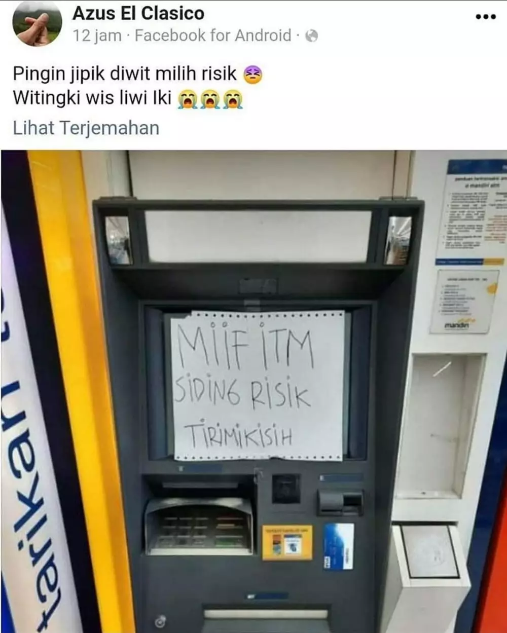 status FB lucu salah desain bikin ketawa © 2020 instagram.com