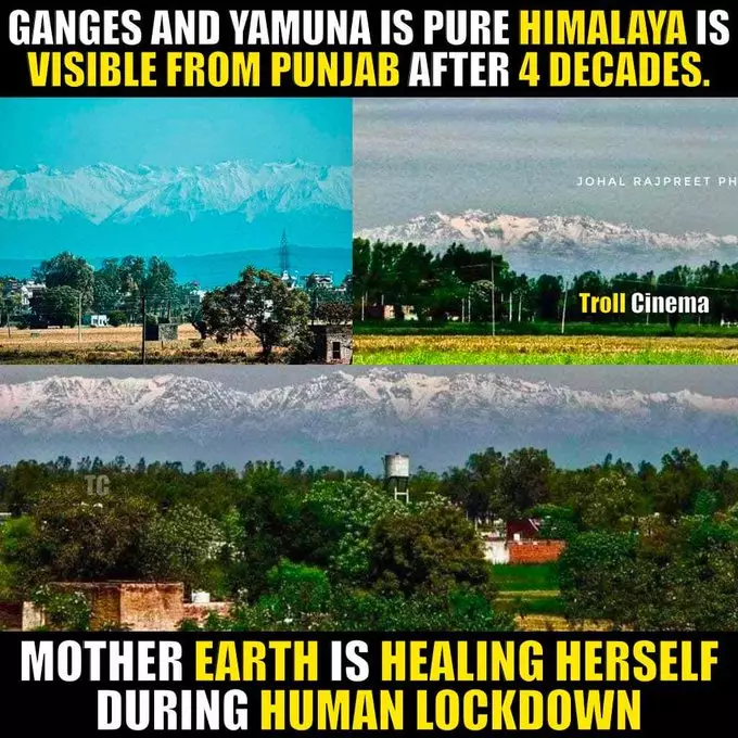 10 Penampakan pegunungan Himalaya selama India lockdown Twitter 10 Penampakan pegunungan Himalaya selama India lockdown Twitter