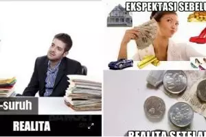 8 Meme ekspektasi sebelum & sesudah kerja, bikin ketawa kesel