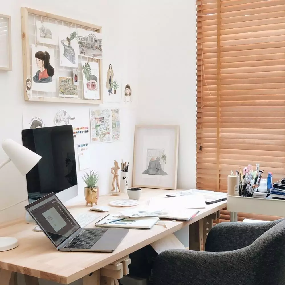 Transformasi ruang kerja Naela Ali © 2020 brilio.net