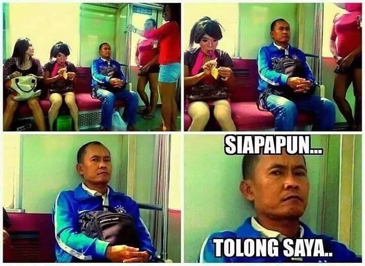 momen awkward di kendaraan umum © 2020 instagram.com