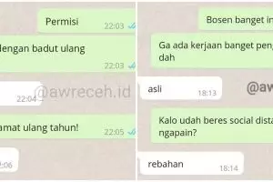 10 Tanya jawab lucu di WA ini absurdnya bikin senyum-senyum