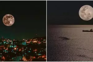 10 Potret penampakan supermoon 2020 dari berbagai negara, menakjubkan