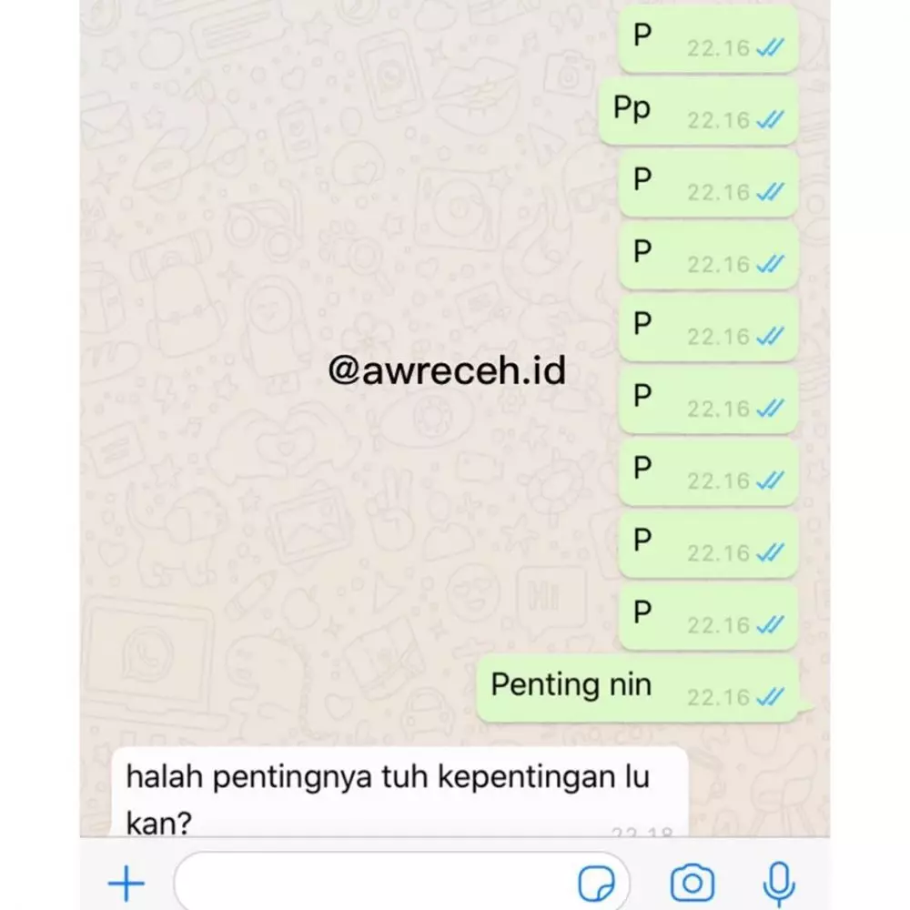 chat lucu sama teman lama © 2020 instagram.com