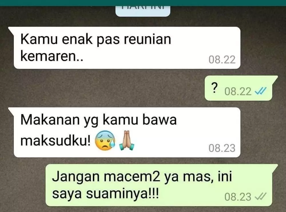 chat lucu sama teman lama © 2020 instagram.com