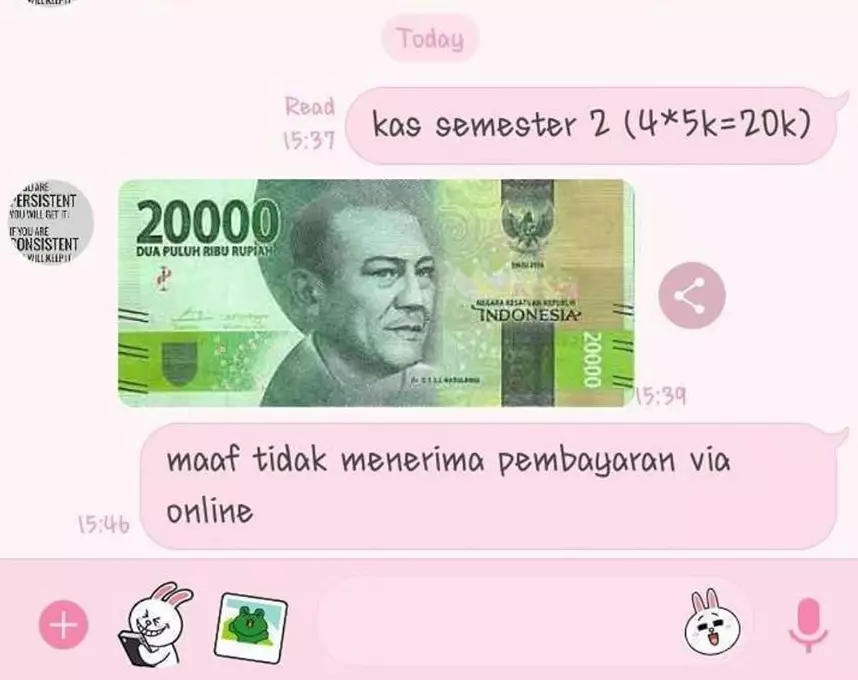 chat lucu sama teman lama © 2020 instagram.com