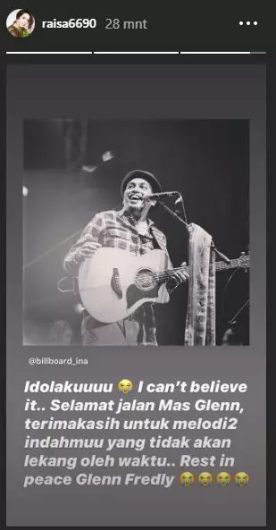 Seleb ungkap duka atas kepergian Glenn Instagram
