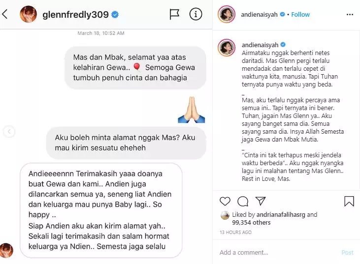 Percakapan seleb bersama Glenn Fredly Instagram Percakapan seleb bersama Glenn Fredly Instagram