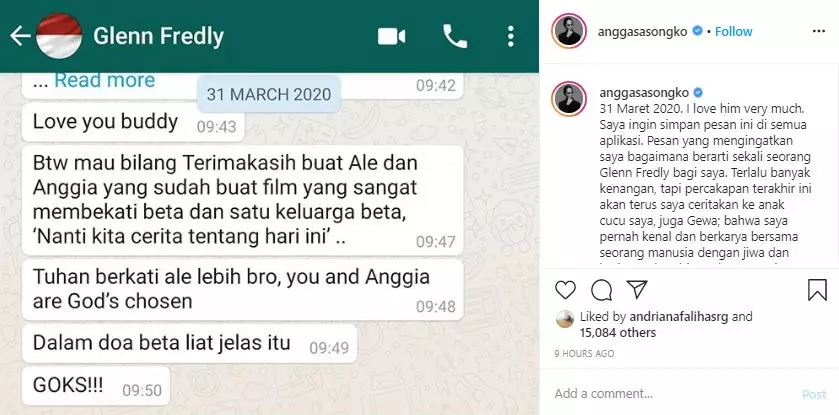 Percakapan seleb bersama Glenn Fredly Instagram Percakapan seleb bersama Glenn Fredly Instagram