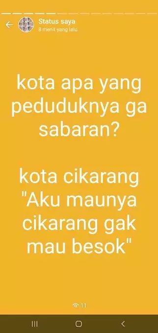 tebakan untuk status Whatsapp © 2021 brilio.net