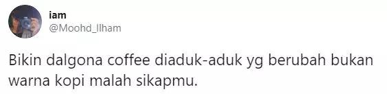 Cuitan bikin dalgona coffee berbagai sumber