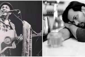 Momen Tompi menangis saat pelepasan jenazah Glenn Fredly