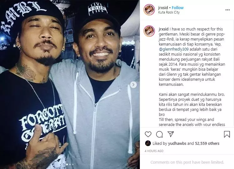 Gagal duet bareng Glenn Fredly Instagram