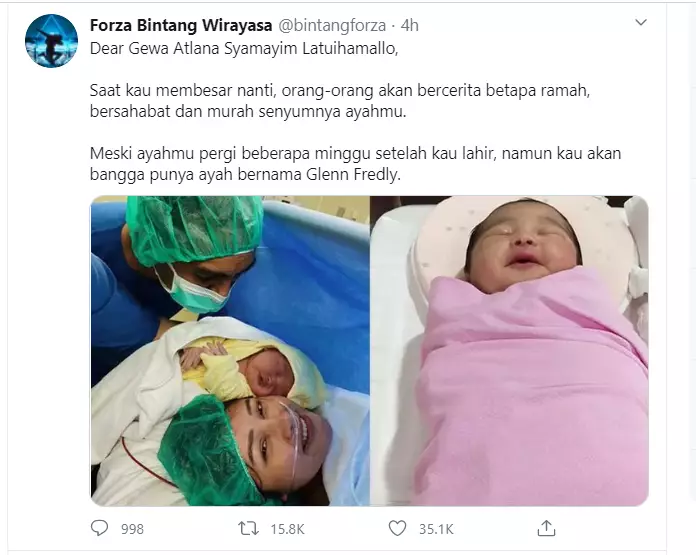 pesan haru glenn © 2020 brilio.net