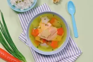 Resep sup salmon kunyit, lezat, mudah, bisa tingkatkan imun tubuh