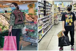 Gaya 8 seleb belanja kebutuhan pokok saat pandemi corona, stylish