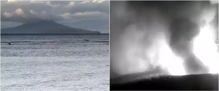 Video detik-detik erupsi Gunung Anak Krakatau terekam kamera