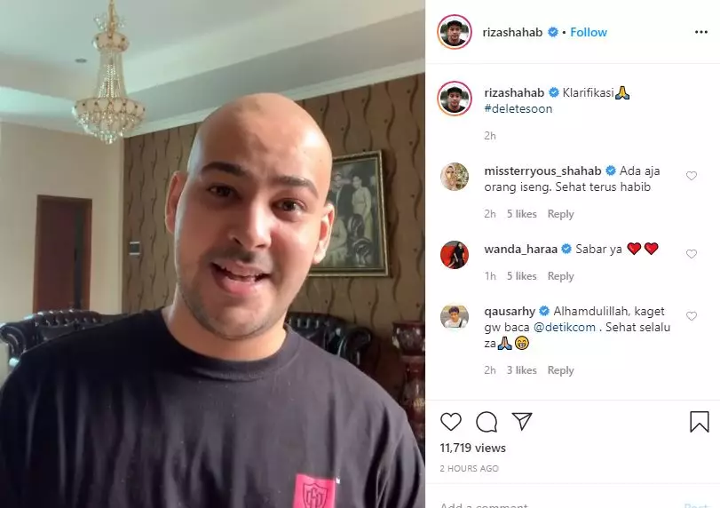 Riza Shahab bantah isu Instagram