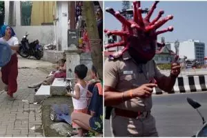 10 Aksi kocak ingatkan social distancing ini niatnya baik