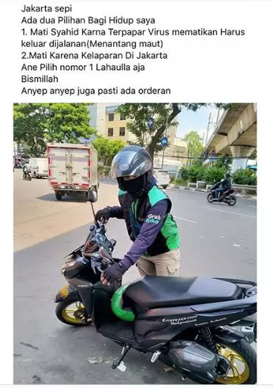 curhat driver sepi orderan corona © 2020 brilio.net