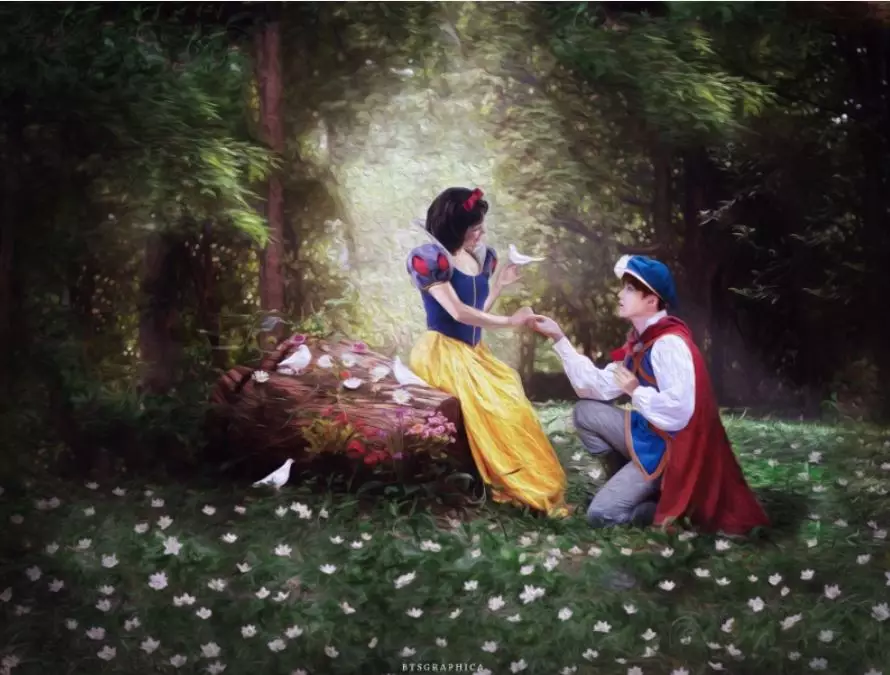 Ilustrasi jika BTS jadi pangeran Disney Berbagai sumber