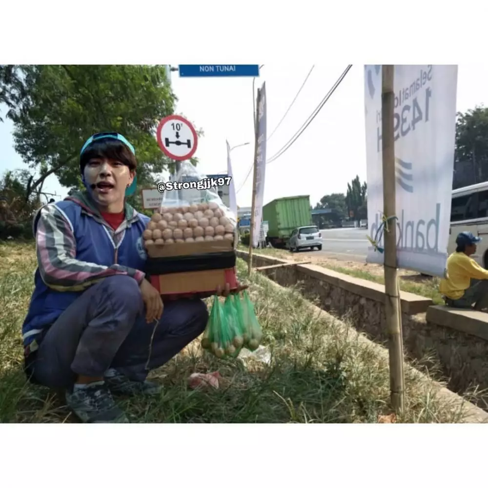 editan foto personel BTS instagram