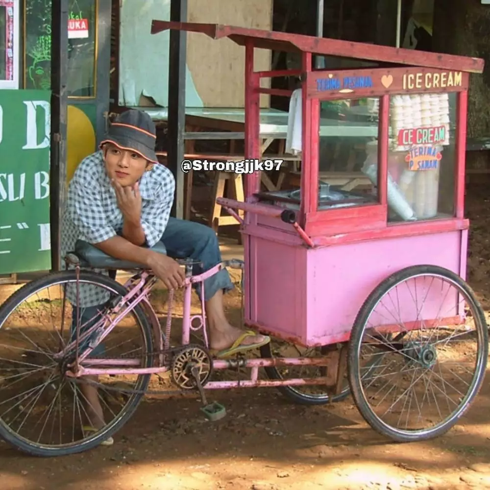 editan foto personel BTS instagram