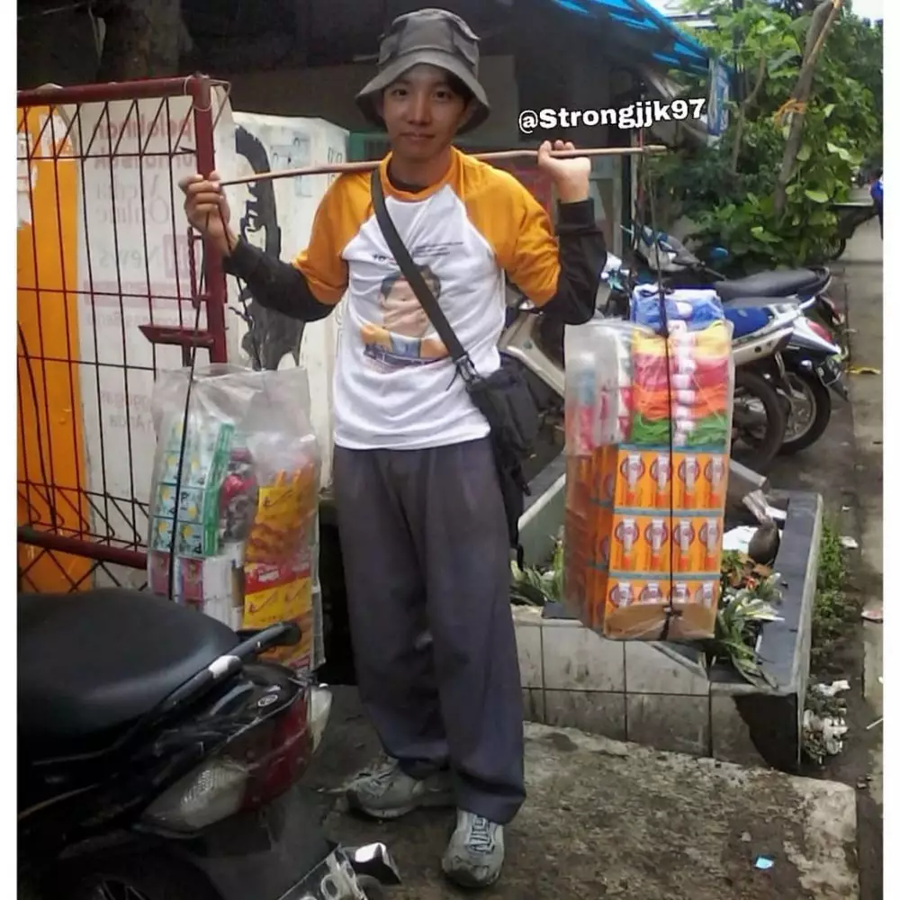 editan foto personel BTS instagram